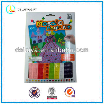 Adorável DIY brinquedos educativos mosaico adesivo conjunto com envelope bag